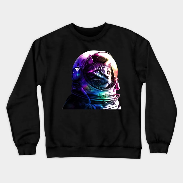 Galaxy cat Crewneck Sweatshirt by MasutaroOracle